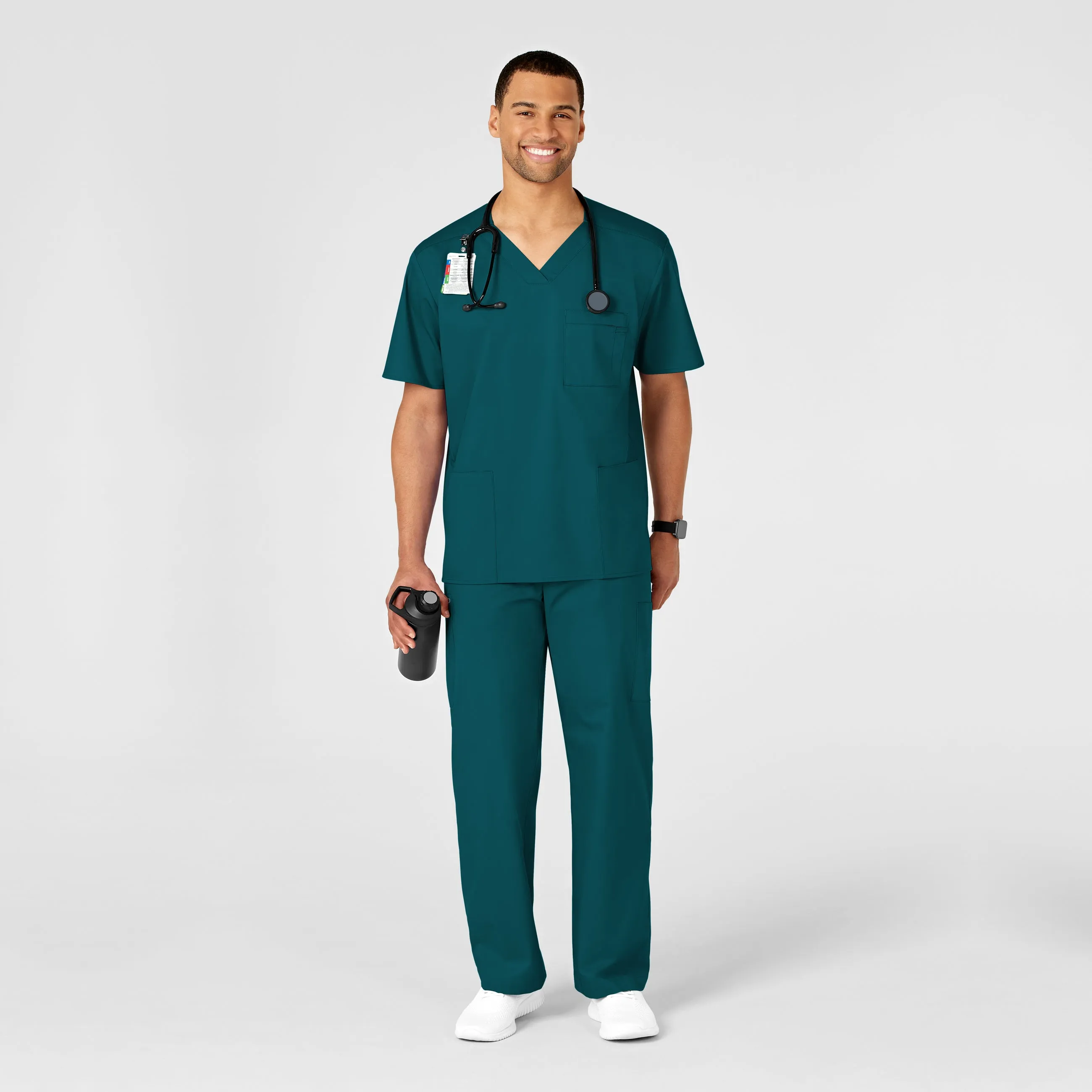 WonderWORK 503 Men's Cargo Scrub Pants Caribbean Blue