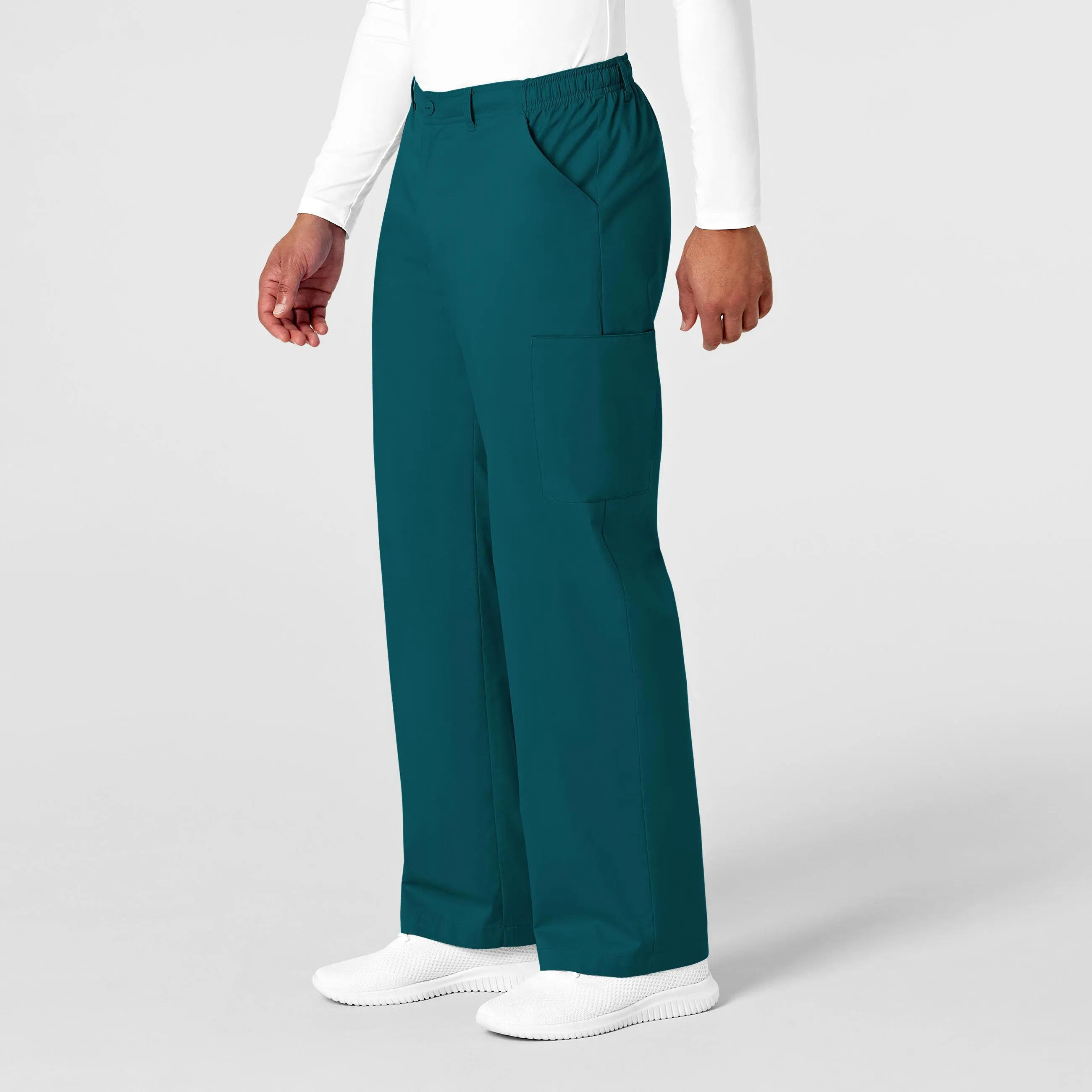 WonderWORK 503 Men's Cargo Scrub Pants Caribbean Blue