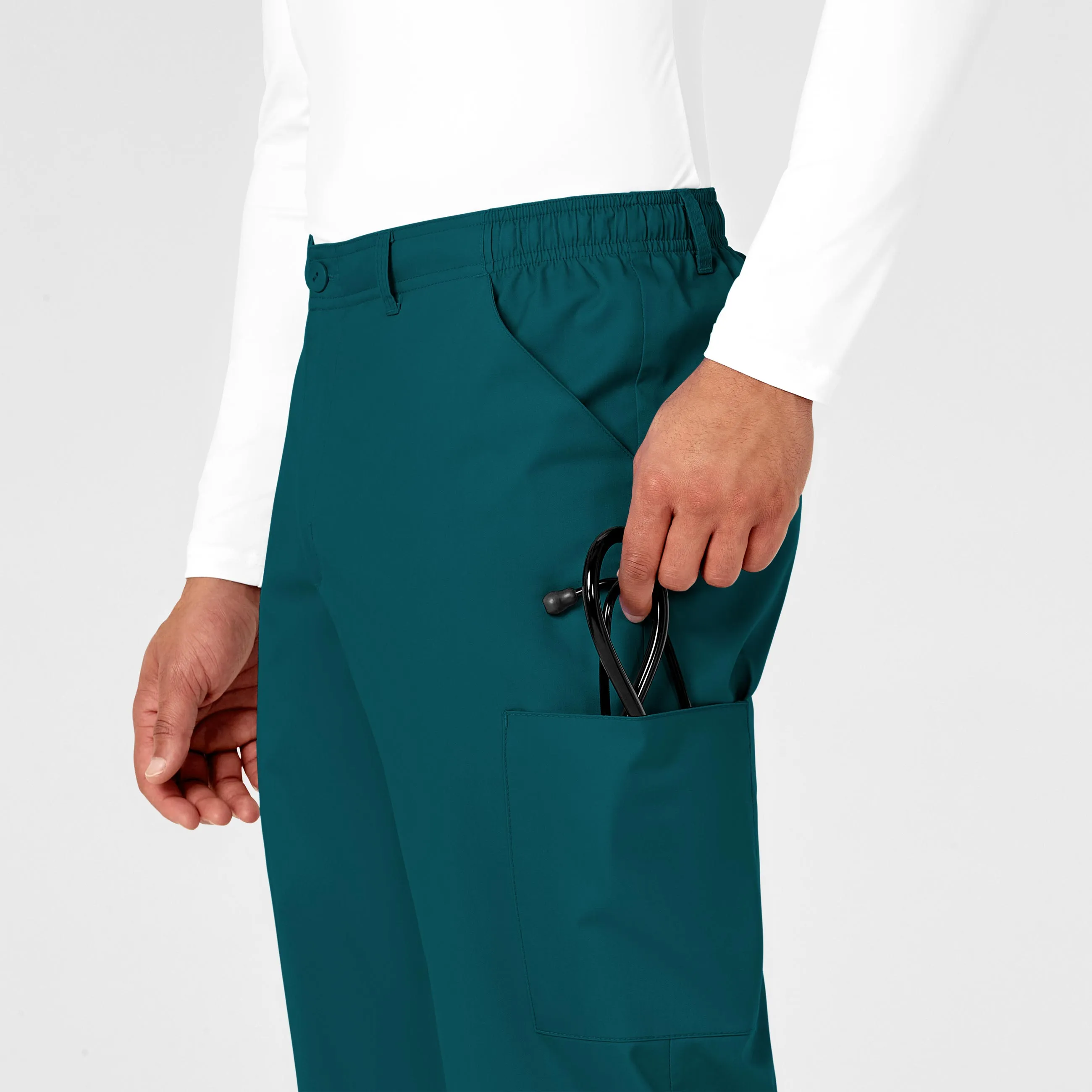 WonderWORK 503 Men's Cargo Scrub Pants Caribbean Blue