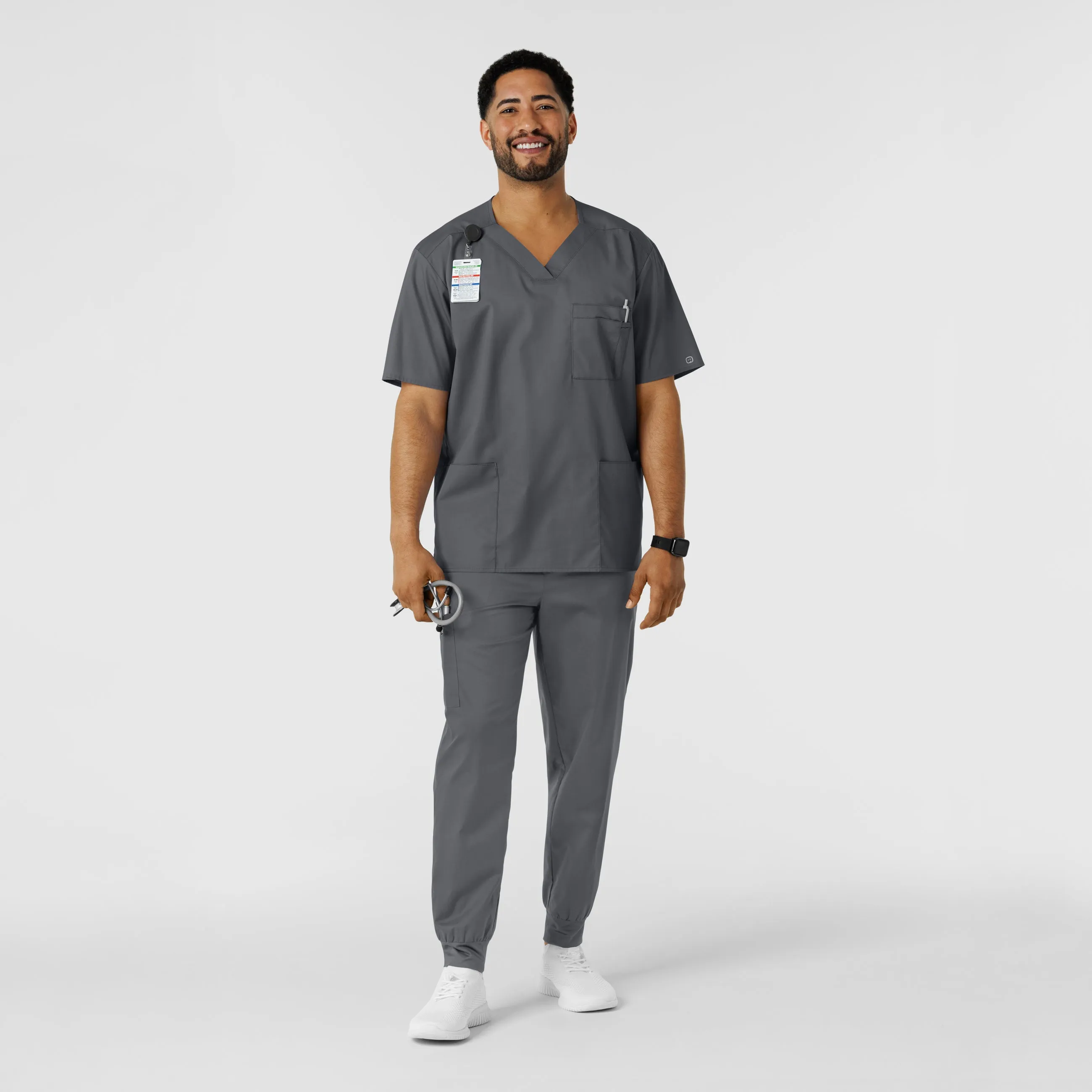 WonderWORK 507 Men's Cargo Jogger Scrub Pants Pewter