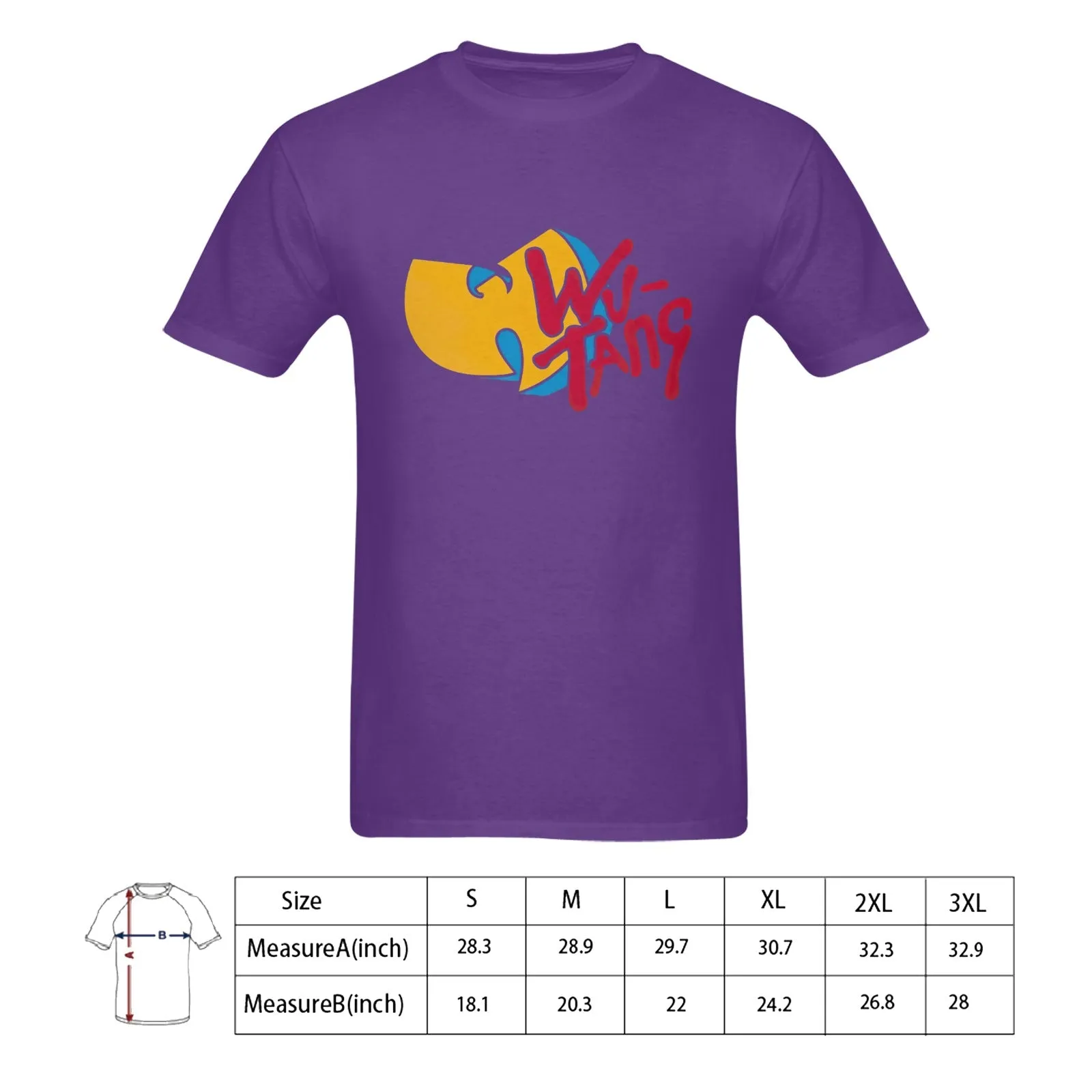 Wu-Tang MTV Logo Men's T-shirt 100% Cotton