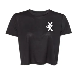 YX Womens Crop Tee Black